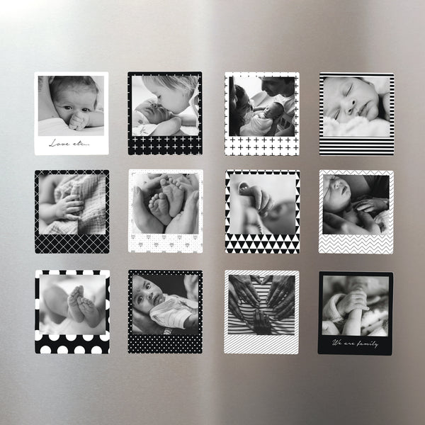 Tirage photo Photos Lot de 12, magnétique Magnet N&B photo