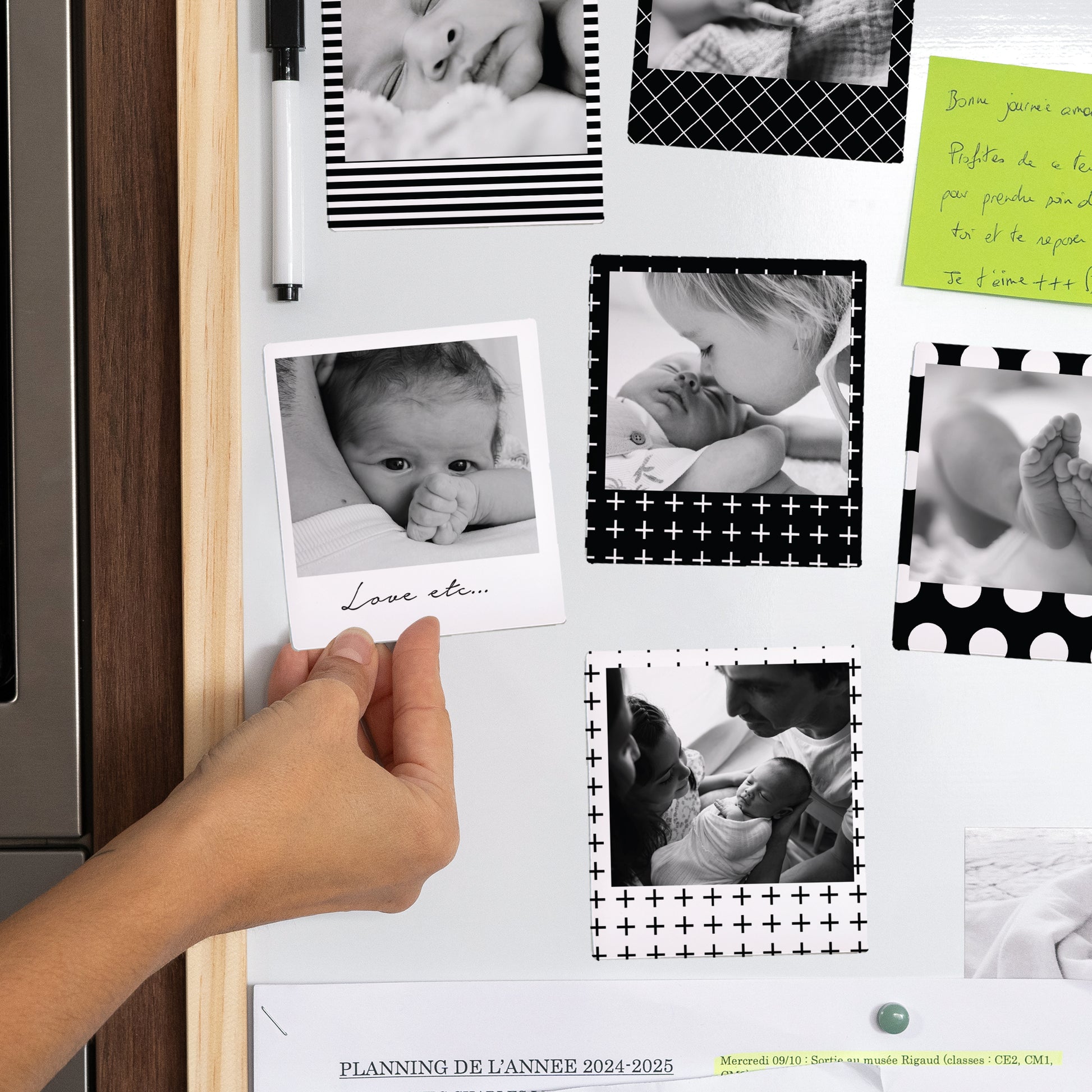 Tirage photo Photos Lot de 12, magnétique Magnet N&B photo N° 2