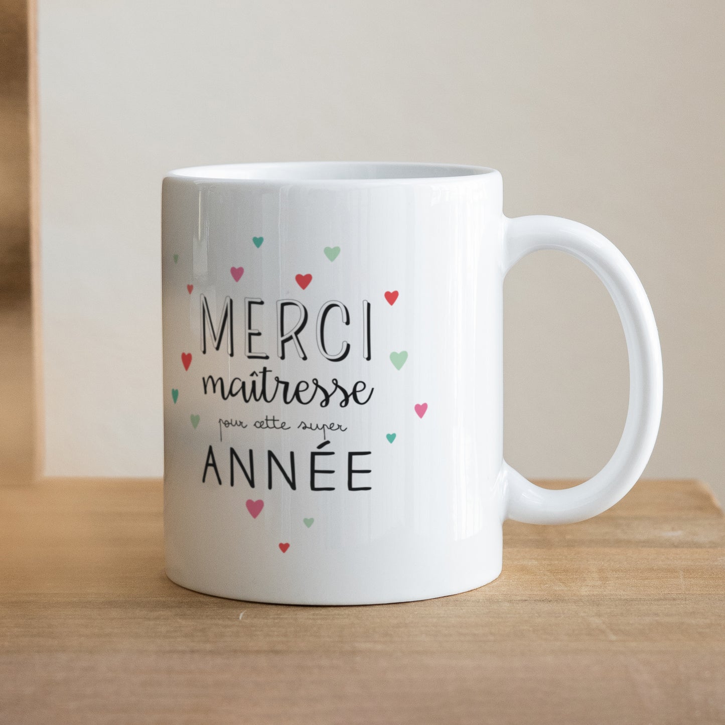 Mug Objets Blanc Merci maitresse photo N° 1