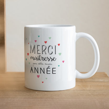 Mug Objets Blanc Merci maitresse photo N° 1