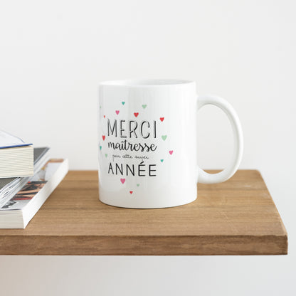 Mug Objets Blanc Merci maitresse photo N° 4