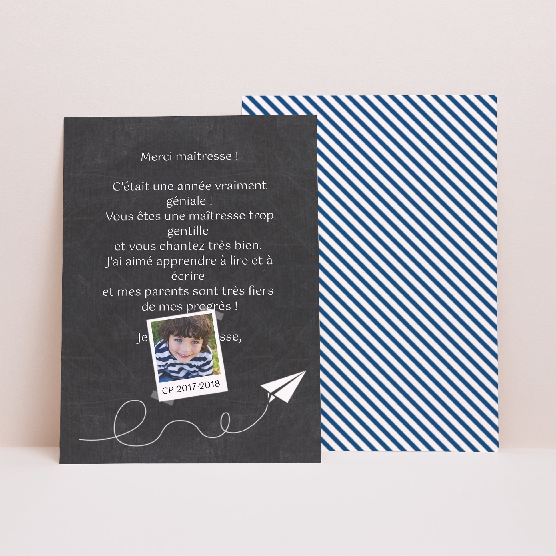 Faire-part Objets Portrait Ardoise d'écolier photo N° 1