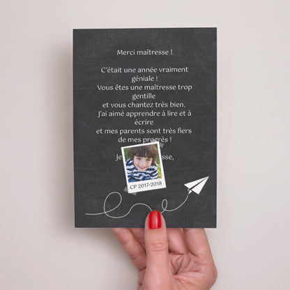 Faire-part Objets Portrait Ardoise d'écolier photo N° 2