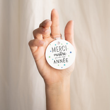 Porte-clés Objets Rond Merci l'école