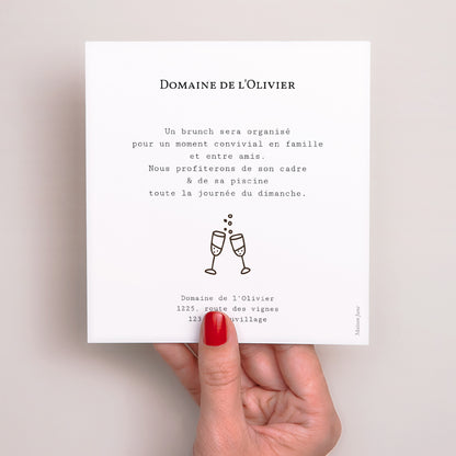 Invitations Mariage Carré Nature Graphic photo N° 3