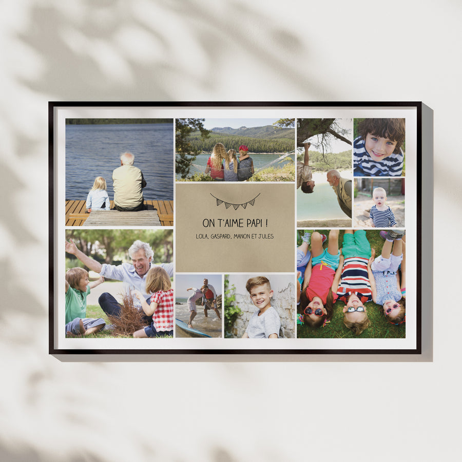 Affiche Photos Paysage 90 x 60 cm Merci papi photo