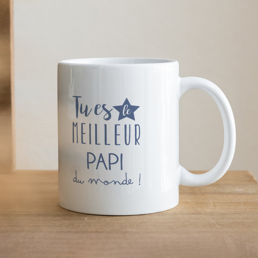 Mug Objets Blanc Super papi photo