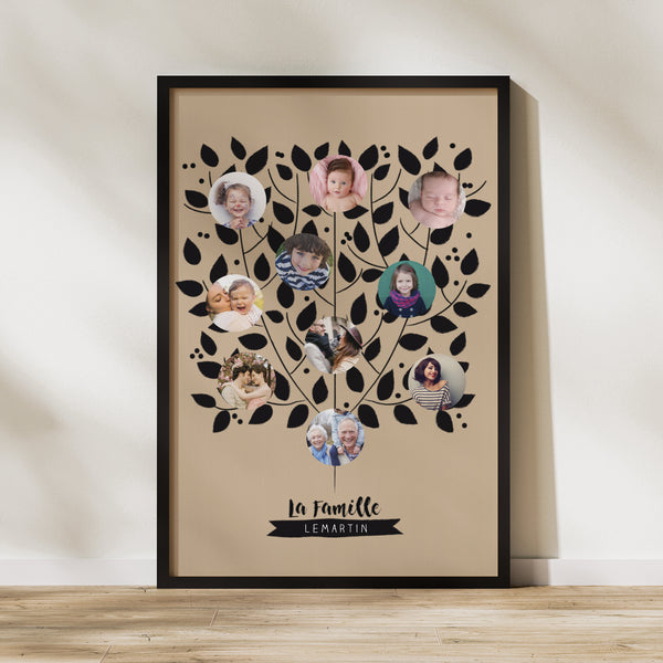 Affiche Fin d'année Portrait 60 x 90 cm Arbre de la famille photo