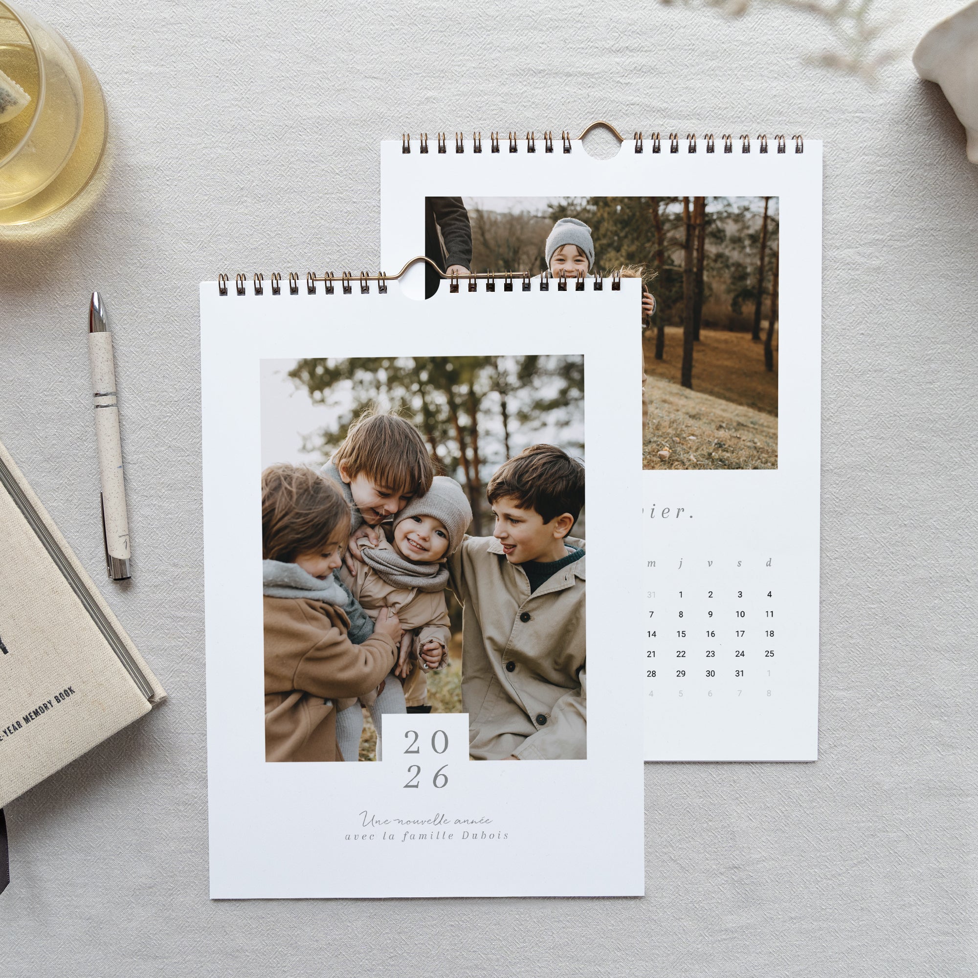 Calendrier Fin d'année Mural A4 Classique blanc photo N° 1