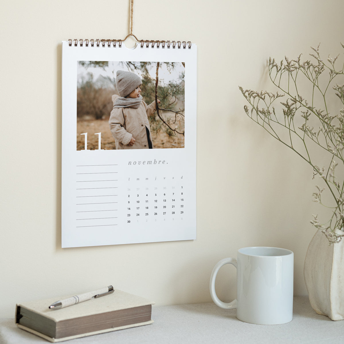 Calendrier Fin d'année Mural A4 Classique blanc photo N° 3