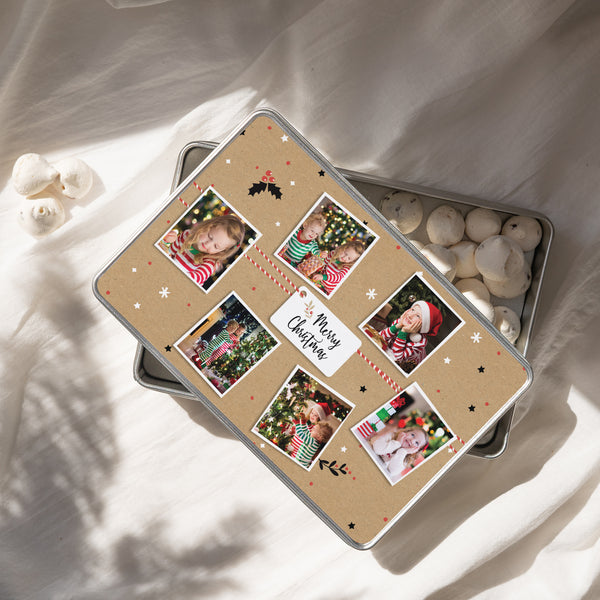 Boite métallique Objets Rectangle Friandises de Noël photo