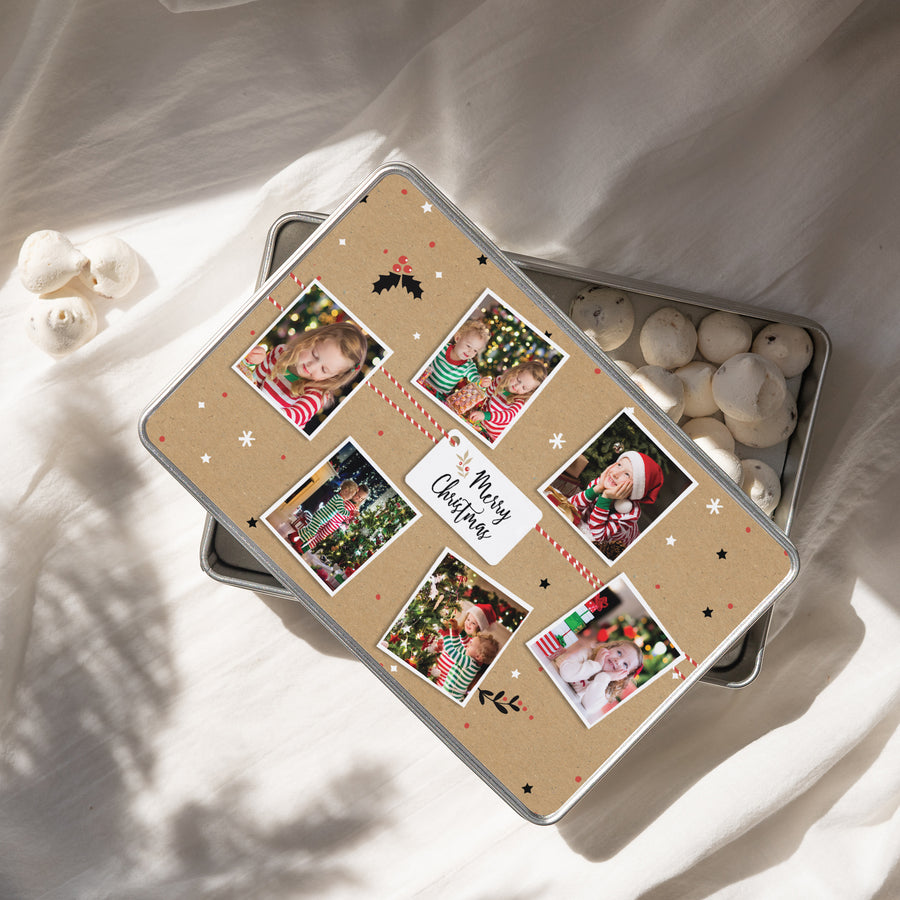 Boite métallique Objets Rectangle Friandises de Noël photo