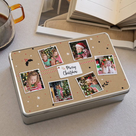 Boite métallique Objets Rectangle Friandises de Noël
