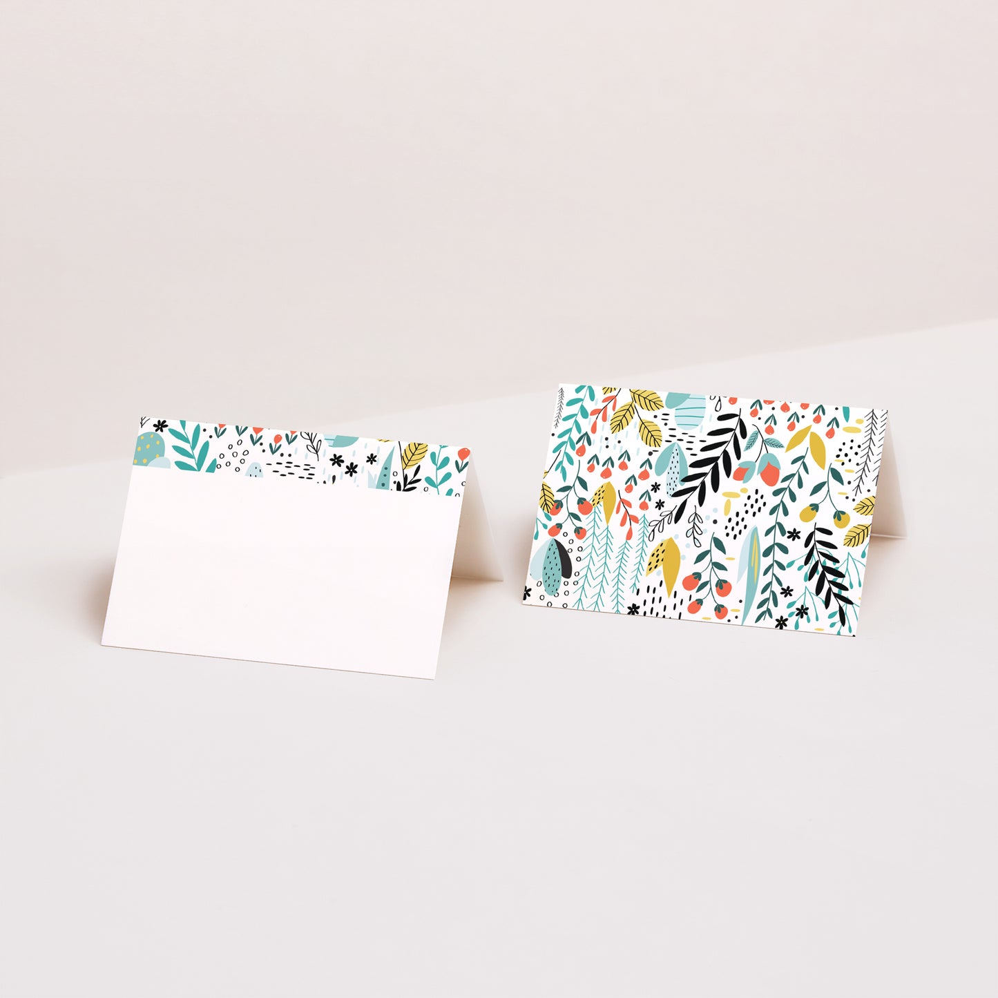 Marque-place Mariage 2 volets Prairie sauvage photo N° 1