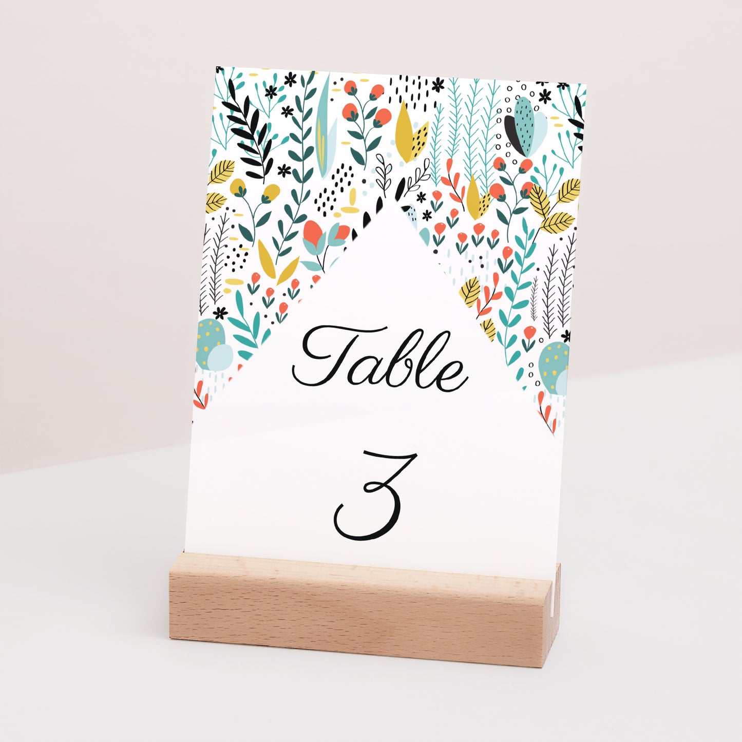 Marque table Mariage Rectangle Prairie sauvage photo N° 3