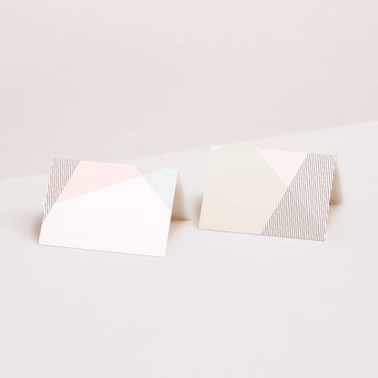 Marque-place Mariage 2 volets Style cubiste photo N° 1