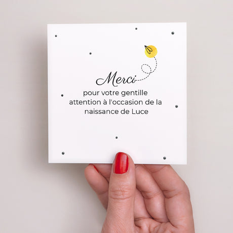 Remerciements Naissance Carré Luciole lucy