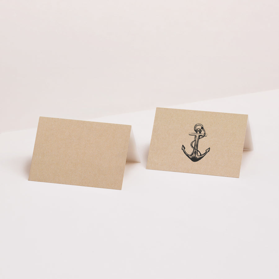 Marque-place Mariage 2 volets Ancre Marine photo