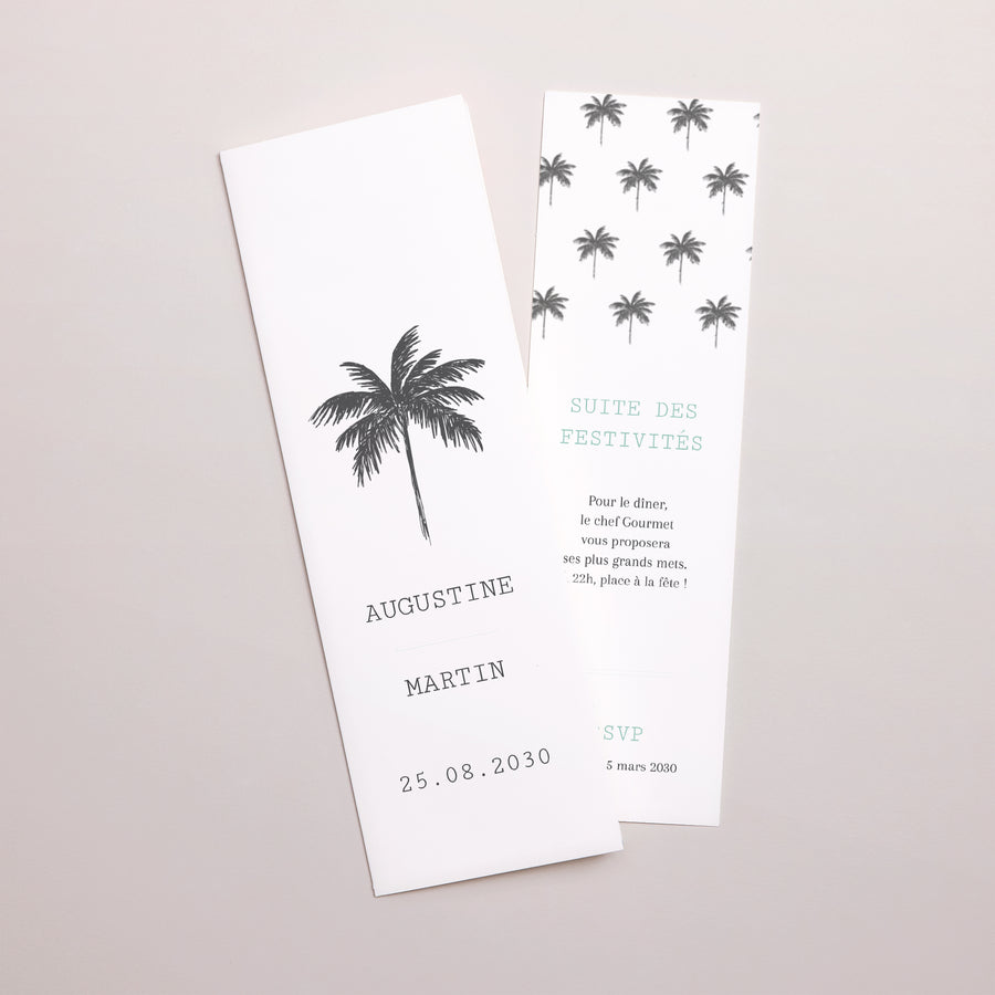 Faire-part Mariage Marque-page photo Direction Florida photo