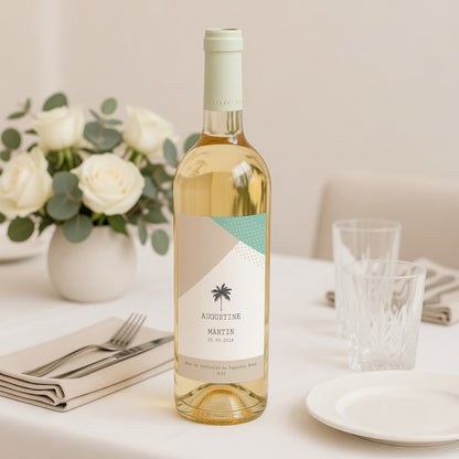 Etiquette bouteille Mariage Portrait Direction Florida photo N° 2