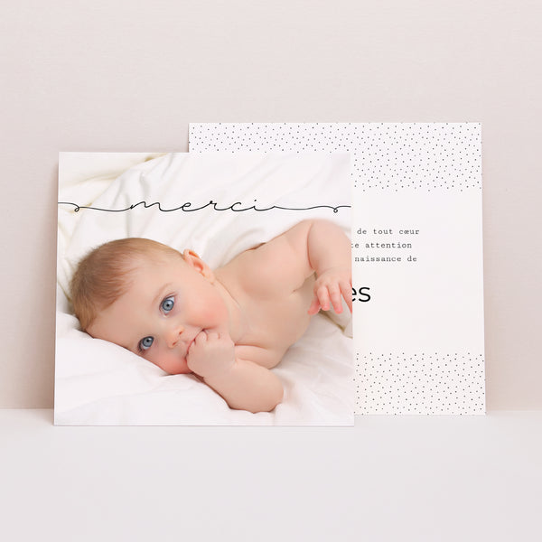 Remerciements Naissance Carré Inspiration photo