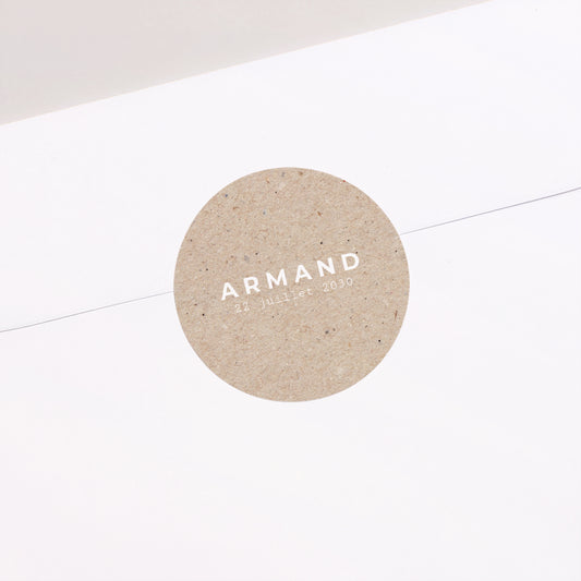 Sticker Naissance Rond Fait Maison photo