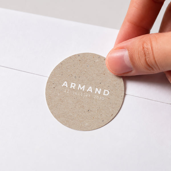 Sticker Naissance Rond Fait Maison photo