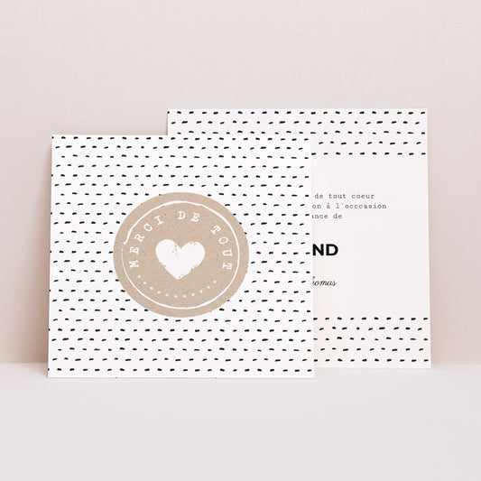 Remerciements Naissance Carré Fait avec amour photo