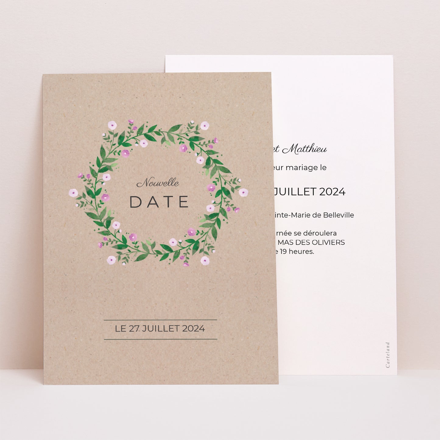 Invitations Mariage Portrait Nature en fête photo N° 1