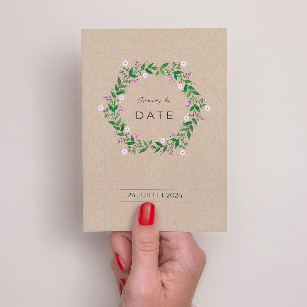 Save the date Mariage Portrait Nature en fête photo N° 2