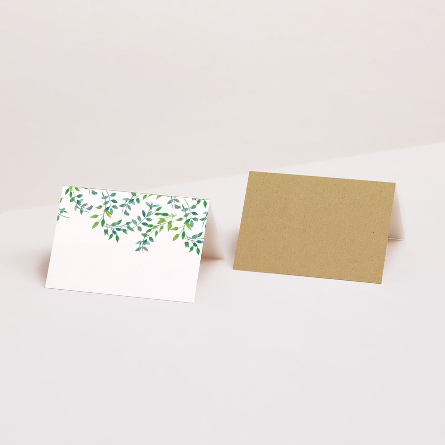 Marque-place Mariage 2 volets Nature & Kraft photo