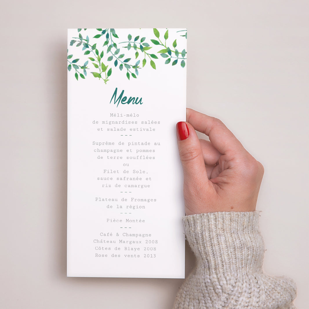 Menu Mariage Panoramique portrait Nature & Kraft photo N° 2