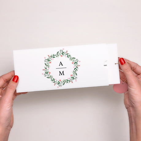 Faire-part Mariage Pochette 2 cartes, étiquette Fleurs d'été II