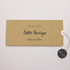 Faire-part Mariage Pochette 2 cartes, étiquette Traits & Kraft photo N° 1