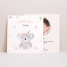 Faire-part Naissance Carré Koala Rose photo N° 1
