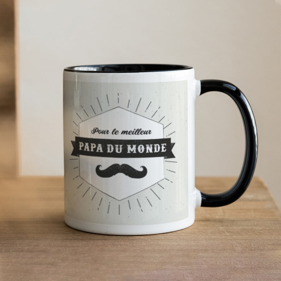 Mug Objets Noir Best Papa photo