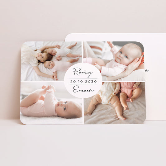 Faire-part Naissance Paysage, bords arrondis Rose-mania photo