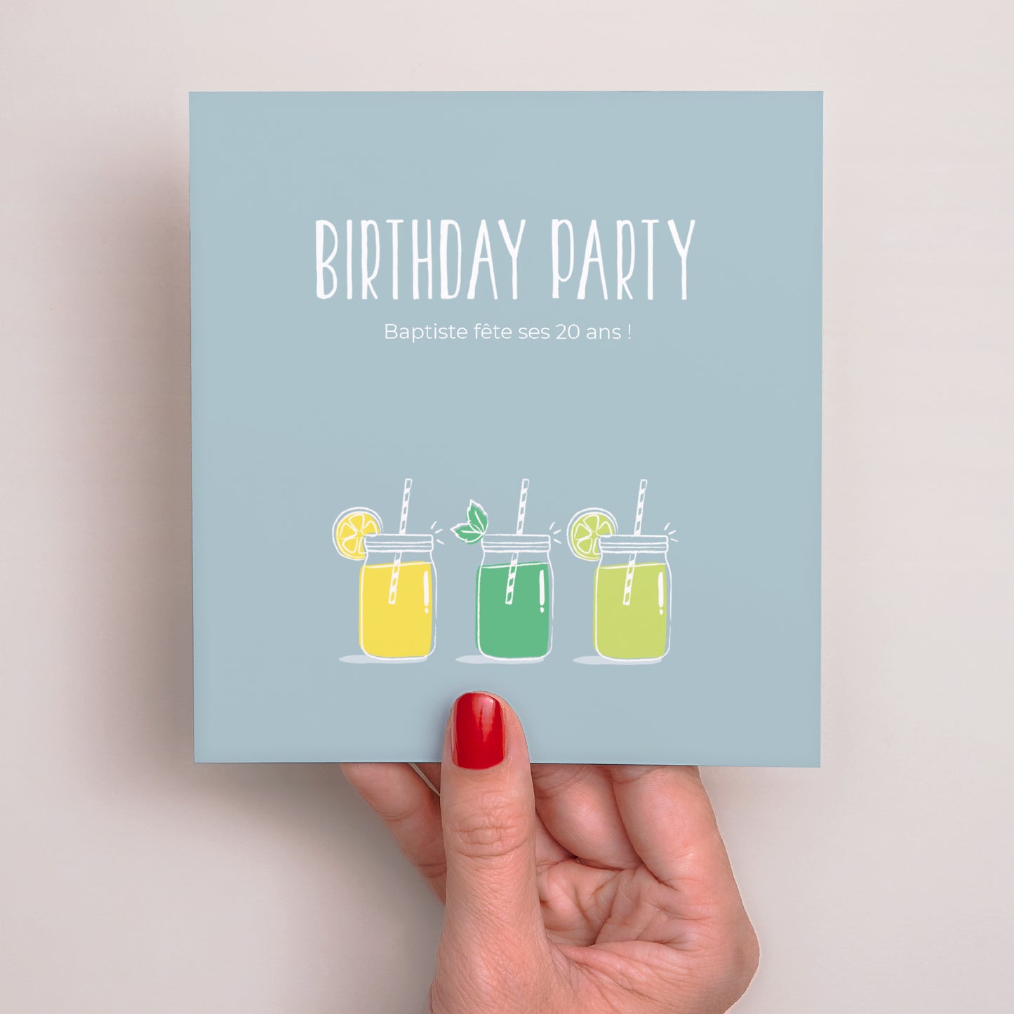 Invitations Anniversaire Adulte Carré Limonade Party photo N° 2