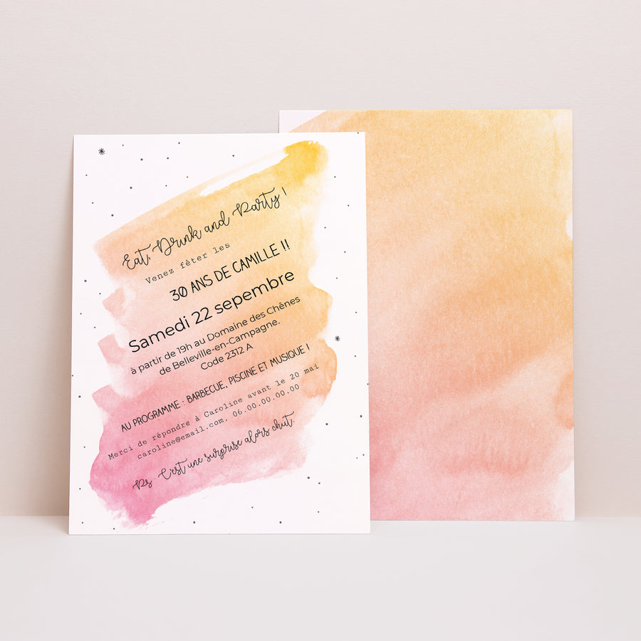 Invitations Anniversaire Adulte Portrait La Trentaine photo