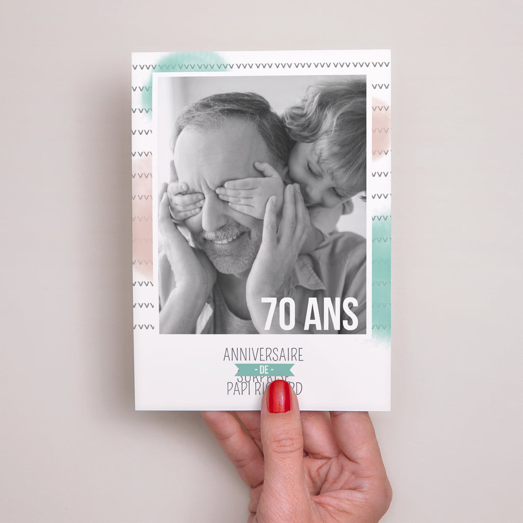 Invitations Anniversaire Adulte Portrait Photo d'anniversaire photo N° 2