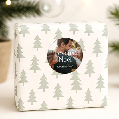 Sticker Fin d'année Rond Famille chérie photo N° 1