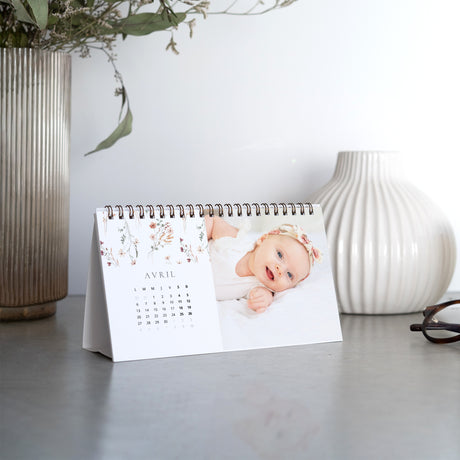 Calendrier Fin d'année Bureau, paysage Jolies fleurs