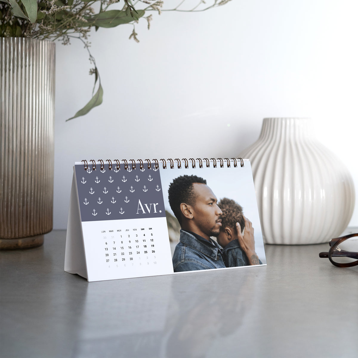 Calendrier Fin d'année Bureau, paysage Ancre Marine photo N° 2