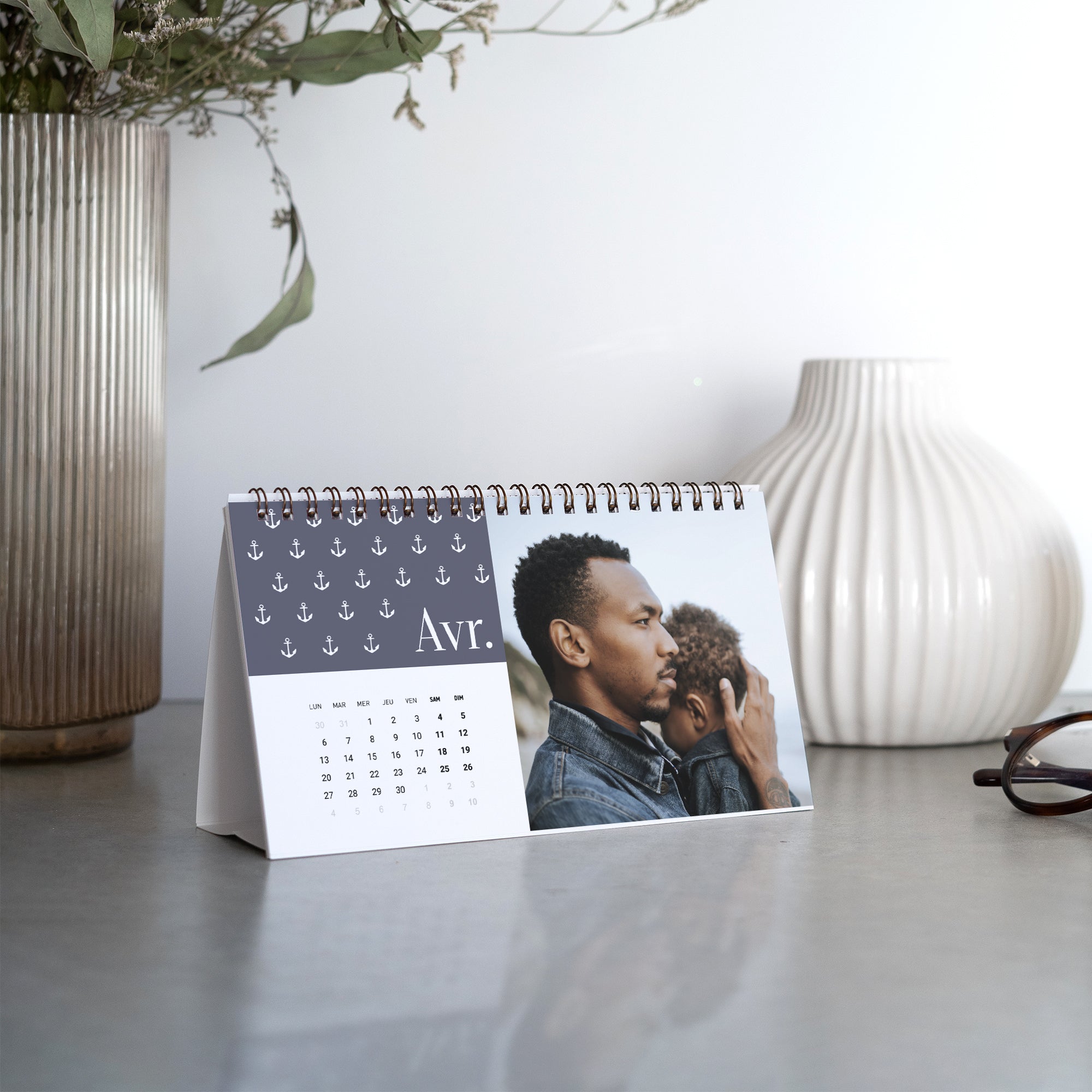 Calendrier Fin d'année Bureau, paysage Ancre Marine photo N° 2