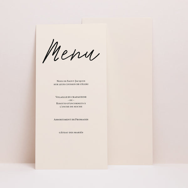 Menu Mariage Panoramique portrait Ils se disent Oui ! photo