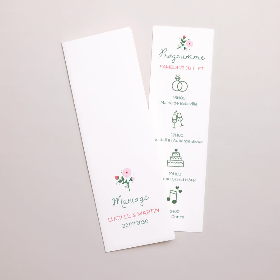 Faire-part Mariage Marque-page photo Sous la tonnelle photo