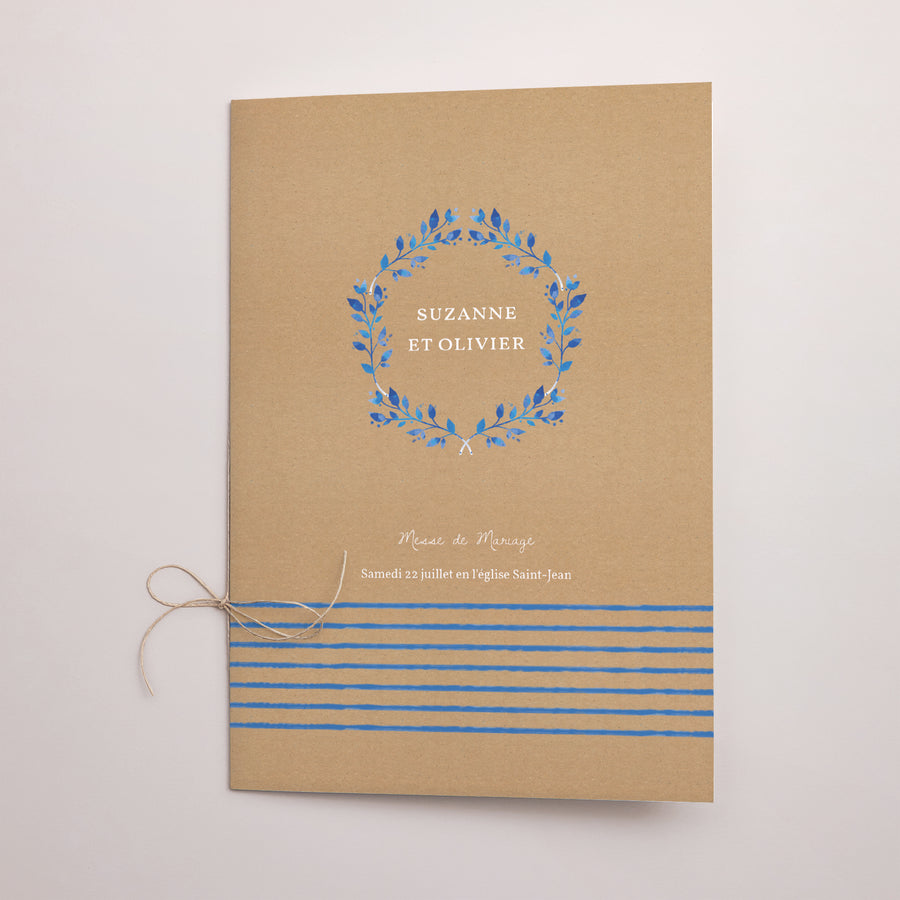 Livret de messe Mariage Double volet Accents méditérannéens photo