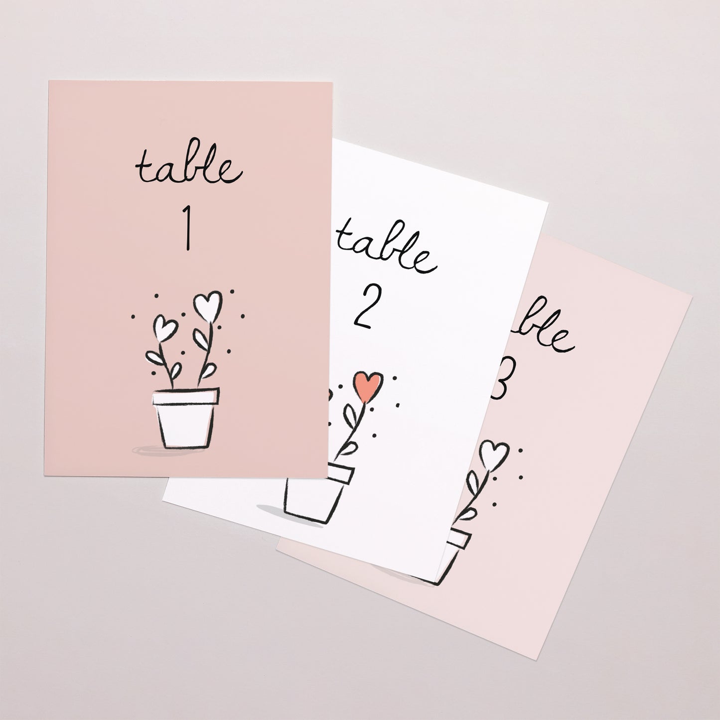 Marque table Mariage Rectangle 2 coeurs photo N° 1