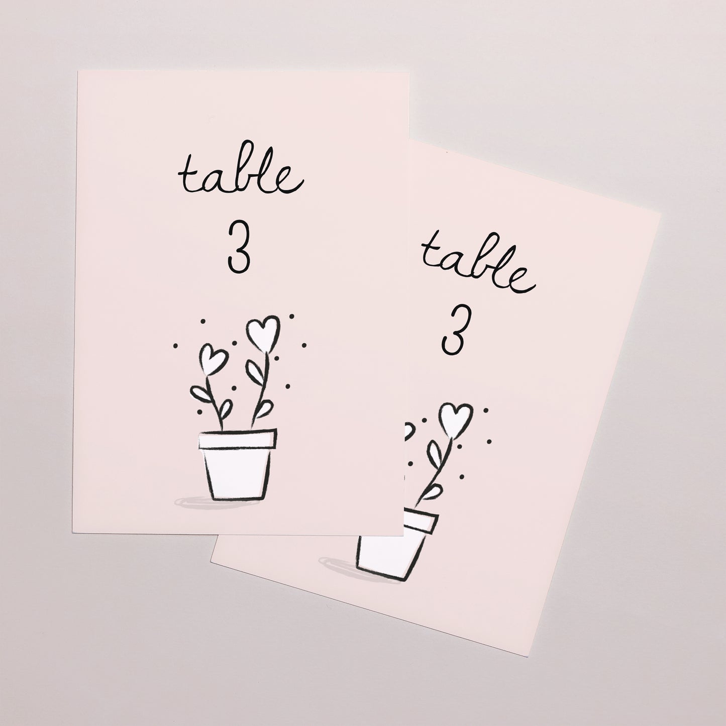 Marque table Mariage Rectangle 2 coeurs photo N° 2