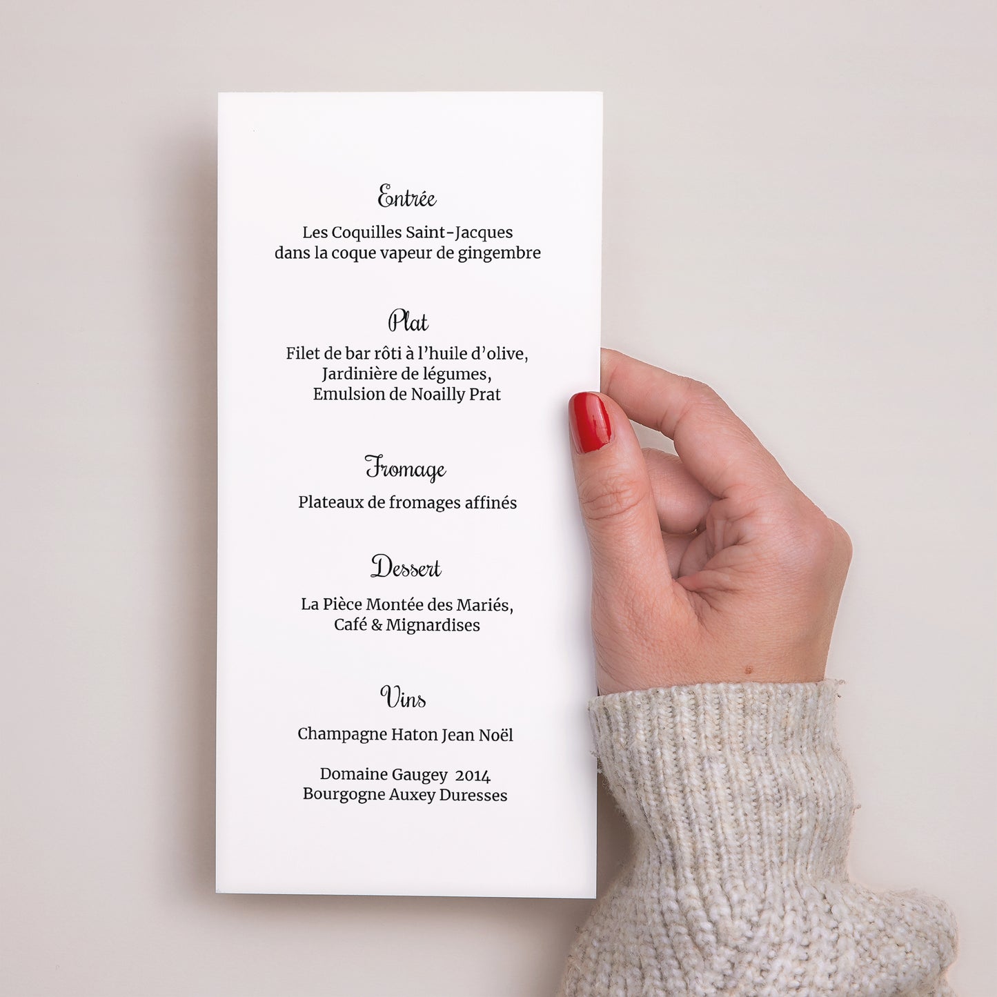 Menu Mariage Panoramique portrait Couronne Boho photo N° 3